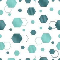 Seamless abstract geometric pattern Green overlapping hexagon background Modern design concept For textiles, fashion, publications, wallpapers Vector illustration