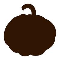 sombra de calabaza madura. silueta de calabaza fresca. elemento alimentario para el diseño decorativo de otoño, invitación de halloween, cosecha, pegatina, impresión, logotipo, menú, receta vector