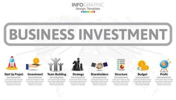 Business infographic template to success. vector