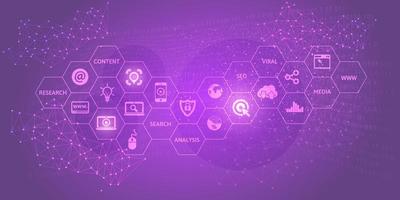 Geometric Purple Polygonal background vector