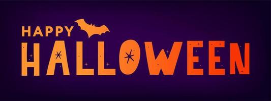 Happy Halloween Text Banner Lettering Holiday Special offer Shop Now vector