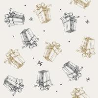 Christmas pattern gift vector