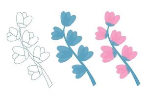 flower vector line art