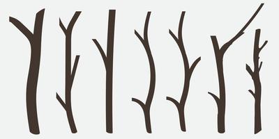 Wooden tree sticks vector