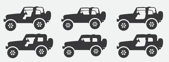 set of Car isolated vector