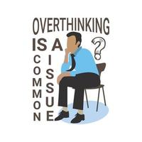 Thinking man typography design vector