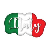 Italy flag illustration vector