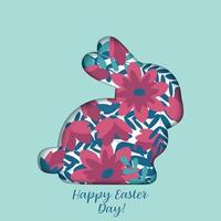 Happy Easter greeting card background vector