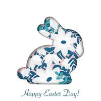 Happy Easter greeting card background vector