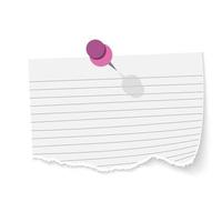 paper note with a pin flat vector icon