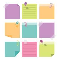 set of sticky notes vector