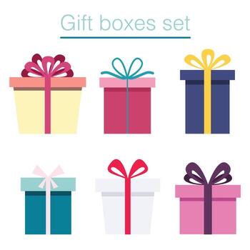 gift boxes set vector