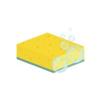 Cleansing sponge flat vector icon