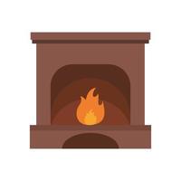 fireplace flat vector icon