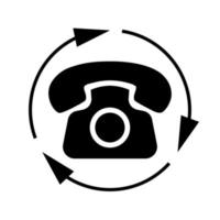 Phone icon Telephone icon symbol for app and messenger vector