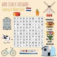 Printable word search puzzle vector