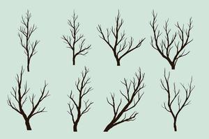 dry tree branches vector