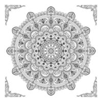 patrón circular de mandala vector