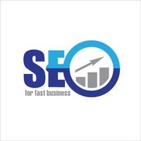 seo logo designs for business chart and promotion vector