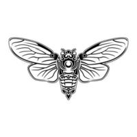 Tribal cicada illustration vector