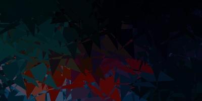 Dark blue, red vector pattern with polygonal shapes.