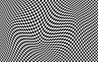 Abstract square pattern black and white op art design decorative swirl template. Wavy design for cover decoration background. illustration vector
