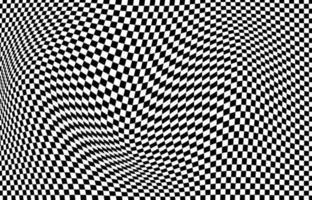 plantilla de remolino decorativo de diseño op art en blanco y negro de patrón cuadrado abstracto. diseño ondulado para el fondo de la decoración de la portada. ilustración vectorial vector