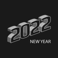 Geometry holiday 2022 new year web template - Vector