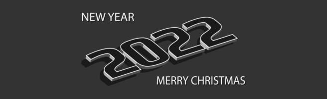 Geometry holiday 2022 new year web template - Vector