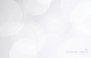 Abstract white and grey circle pattern with halftone decorative design. Overlapping for dimension style background. illustration vector