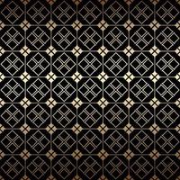 Golden and black art deco geometric seamless pattern vector