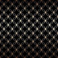 Gold art deco simple linear seamless pattern with circles, black and gold colors vector