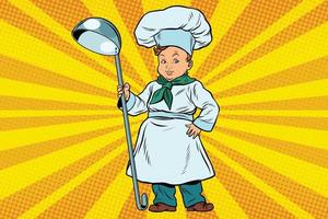 The little boy cook vector