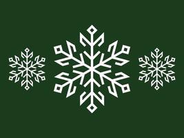 winter snowflakes, green snowflake vector