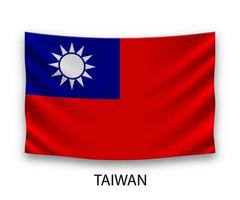 Hanging silk flag Template for your design vector