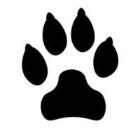 Dog track black icon, logo, silhouette isolated on white background. vector