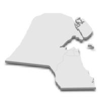 3d map with borders of regions vector