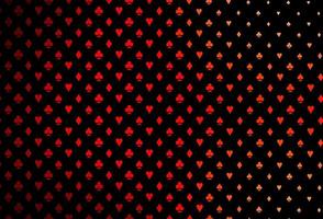 Dark red vector texture with playing cards.