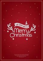 Merry Christmas lettering calligraphic text Merry Christmas for Holiday Greeting Gift Poster card. Typography set design for banner. vector