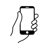 Phone icon Telephone icon symbol in hand for app and messenger vector