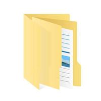 Folder in folder with computer file icon isolated on white background vector