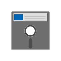 Simple floppy disk icon for personal computer or system unit vector