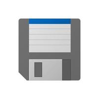 Simple floppy disk icon for personal computer or system unit vector