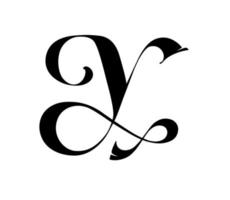 Letter Y in the gothic classic style. Vector. Monogram, emblem for a company or firm. Corporate sign. vector