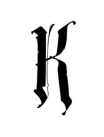 Alphabet. The symbol is isolated on a white background. Calligraphy and lettering. Medieval Latin letter. Logo for the company vector