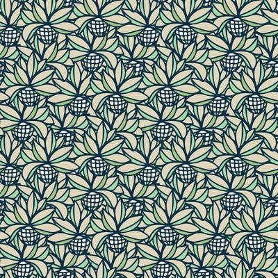 Cactus plant pattern for textile, pastel delicate greenery color