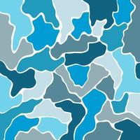 Blue Minimal Mosaic Scrappy Shape Pattern vector