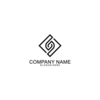 simple s logo template in white background vector