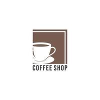 coffee shop logo template vector, icon in white background vector