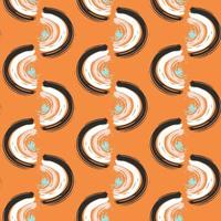 Abstract seamless pattern with brush stroke and marker. Hand drawn doodle shapes, marks and lines. Creative colorful background. Vector illustration